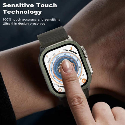 Titanium Metal Frame Tempered Glass Watch Film, For Apple Watch Ultra 49mm - DealBuddy