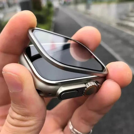 Titanium Metal Frame Tempered Glass Watch Film, For Apple Watch Ultra 49mm - DealBuddy