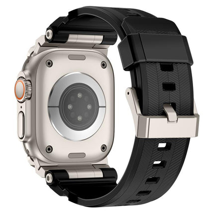Metal Customised Armour Silicone Watch Band, For Apple Watch Ultra 3 / 2 / 1 49mm - DealBuddy