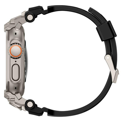 Metal Customised Armour Silicone Watch Band, For Apple Watch Ultra 3 / 2 / 1 49mm - DealBuddy