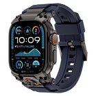 Metal Customised Armour Silicone Watch Band, For Apple Watch Ultra 3 / 2 / 1 49mm - DealBuddy