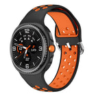 Round Holes Silver Buckle Two Color Silicone Watch Band, For Samsung Galaxy Watch8 / Watch8 Classic - DealBuddy