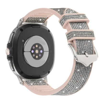 Glitter Skin Vegan Leather Silicone Watch Band, For Samsung Galaxy Watch8 / Watch8 Classic - DealBuddy