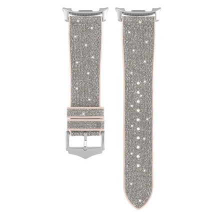 Glitter Skin Vegan Leather Silicone Watch Band, For Samsung Galaxy Watch8 / Watch8 Classic - DealBuddy