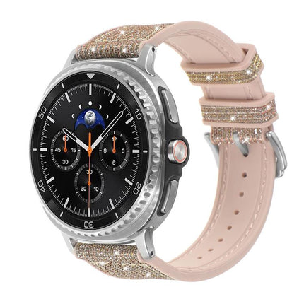 Glitter Skin Vegan Leather Silicone Watch Band, For Samsung Galaxy Watch8 / Watch8 Classic - DealBuddy