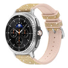 Glitter Skin Vegan Leather Silicone Watch Band, For Samsung Galaxy Watch8 / Watch8 Classic - DealBuddy