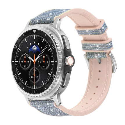 Glitter Skin Vegan Leather Silicone Watch Band, For Samsung Galaxy Watch8 / Watch8 Classic - DealBuddy