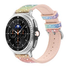 Glitter Skin Vegan Leather Silicone Watch Band, For Samsung Galaxy Watch8 / Watch8 Classic - DealBuddy