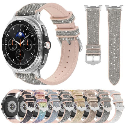 Glitter Skin Vegan Leather Silicone Watch Band, For Samsung Galaxy Watch8 / Watch8 Classic - DealBuddy