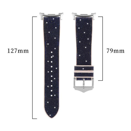 Glitter Skin Vegan Leather Silicone Watch Band, For Samsung Galaxy Watch8 / Watch8 Classic - DealBuddy