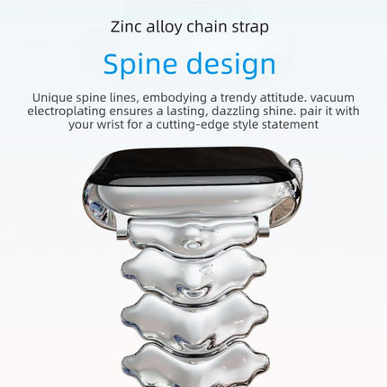 Dragon Spine Butterfly Clasp Zinc Alloy Watch Band, For Apple Watch 46mm / 49mm / 45mm / 44mm, For Apple Watch 42mm / 41mm / 40mm / 38mm - DealBuddy