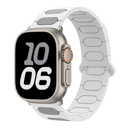 Oval Magnetic Silicone Watch Band, For Apple Watch 46mm / 49mm / 45mm / 44mm, For Apple Watch 42mm / 41mm / 40mm / 38mm - DealBuddy