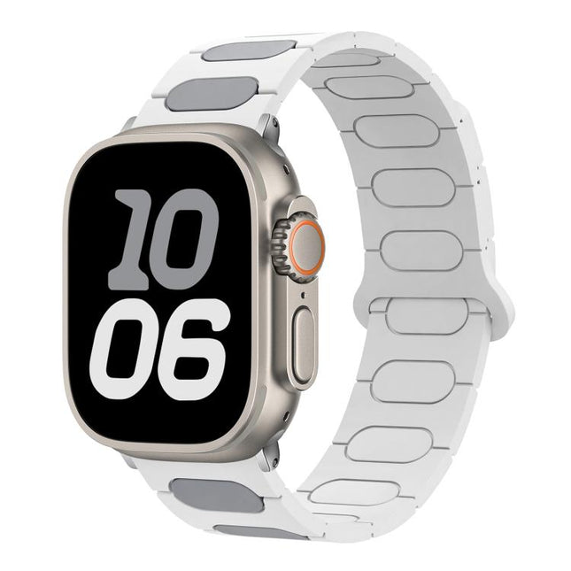 Oval Magnetic Silicone Watch Band, For Apple Watch 46mm / 49mm / 45mm / 44mm, For Apple Watch 42mm / 41mm / 40mm / 38mm - DealBuddy
