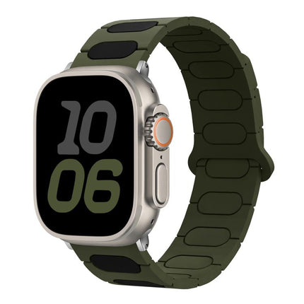 Oval Magnetic Silicone Watch Band, For Apple Watch 46mm / 49mm / 45mm / 44mm, For Apple Watch 42mm / 41mm / 40mm / 38mm - DealBuddy
