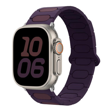 Oval Magnetic Silicone Watch Band, For Apple Watch 46mm / 49mm / 45mm / 44mm, For Apple Watch 42mm / 41mm / 40mm / 38mm - DealBuddy
