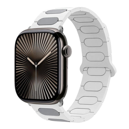 Oval Magnetic Silicone Watch Band, For Apple Watch 46mm / 49mm / 45mm / 44mm, For Apple Watch 42mm / 41mm / 40mm / 38mm - DealBuddy