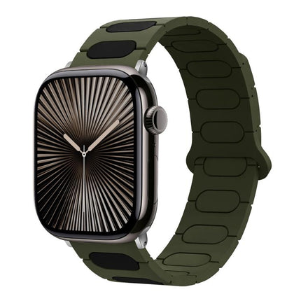 Oval Magnetic Silicone Watch Band, For Apple Watch 46mm / 49mm / 45mm / 44mm, For Apple Watch 42mm / 41mm / 40mm / 38mm - DealBuddy