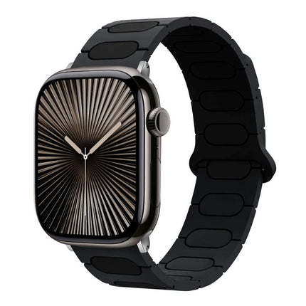 Oval Magnetic Silicone Watch Band, For Apple Watch 46mm / 49mm / 45mm / 44mm, For Apple Watch 42mm / 41mm / 40mm / 38mm - DealBuddy