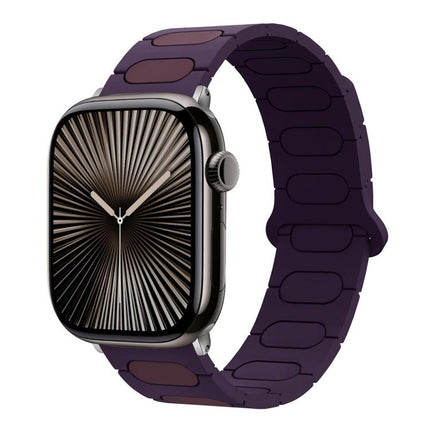 Oval Magnetic Silicone Watch Band, For Apple Watch 46mm / 49mm / 45mm / 44mm, For Apple Watch 42mm / 41mm / 40mm / 38mm - DealBuddy