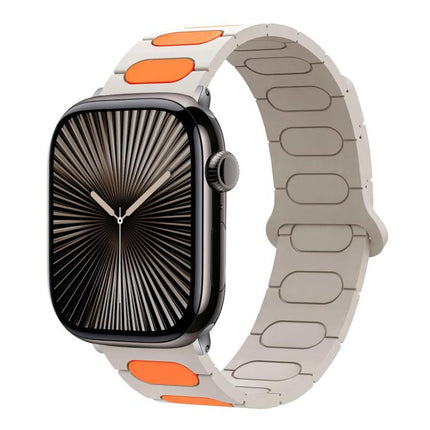 Oval Magnetic Silicone Watch Band, For Apple Watch 46mm / 49mm / 45mm / 44mm, For Apple Watch 42mm / 41mm / 40mm / 38mm - DealBuddy