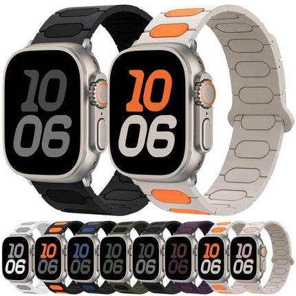Oval Magnetic Silicone Watch Band, For Apple Watch 46mm / 49mm / 45mm / 44mm, For Apple Watch 42mm / 41mm / 40mm / 38mm - DealBuddy