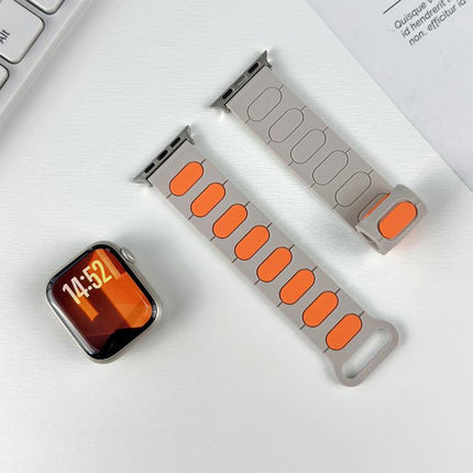 Oval Magnetic Silicone Watch Band, For Apple Watch 46mm / 49mm / 45mm / 44mm, For Apple Watch 42mm / 41mm / 40mm / 38mm - DealBuddy