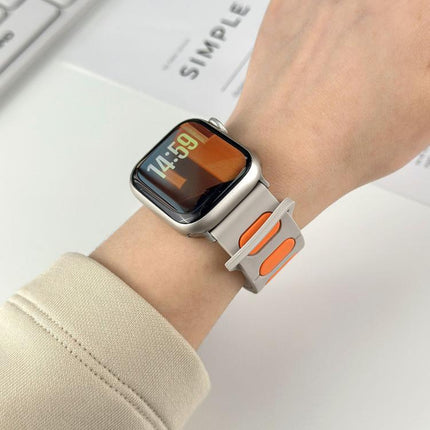 Oval Magnetic Silicone Watch Band, For Apple Watch 46mm / 49mm / 45mm / 44mm, For Apple Watch 42mm / 41mm / 40mm / 38mm - DealBuddy
