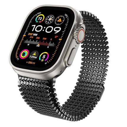 Molecular Arrangement Magnetic Stainless Steel Watch Band, For Apple Watch 46mm / 49mm / 45mm / 44mm, For Apple Watch 42mm / 41mm / 40mm / 38mm - DealBuddy