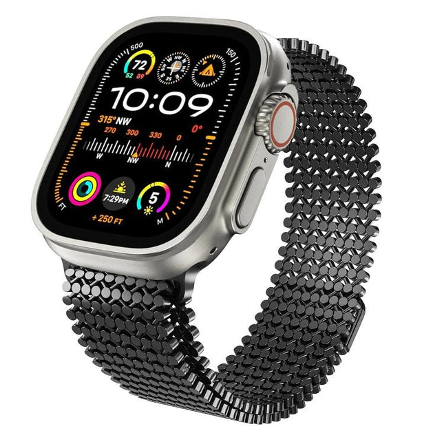 Molecular Arrangement Magnetic Stainless Steel Watch Band, For Apple Watch 46mm / 49mm / 45mm / 44mm, For Apple Watch 42mm / 41mm / 40mm / 38mm - DealBuddy