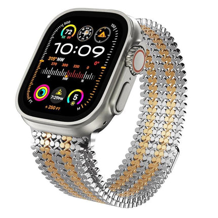 Molecular Arrangement Magnetic Stainless Steel Watch Band, For Apple Watch 46mm / 49mm / 45mm / 44mm, For Apple Watch 42mm / 41mm / 40mm / 38mm - DealBuddy