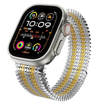 Molecular Arrangement Magnetic Stainless Steel Watch Band, For Apple Watch 46mm / 49mm / 45mm / 44mm, For Apple Watch 42mm / 41mm / 40mm / 38mm - DealBuddy