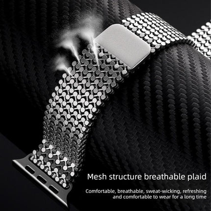 Molecular Arrangement Magnetic Stainless Steel Watch Band, For Apple Watch 46mm / 49mm / 45mm / 44mm, For Apple Watch 42mm / 41mm / 40mm / 38mm - DealBuddy