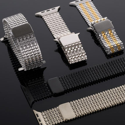 Molecular Arrangement Magnetic Stainless Steel Watch Band, For Apple Watch 46mm / 49mm / 45mm / 44mm, For Apple Watch 42mm / 41mm / 40mm / 38mm - DealBuddy