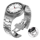 Push Button Mechanical Style Butterfly Clasp Metal Watch Band, For Samsung Galaxy Watch FE / 7 / 6 / 5 / 4 - DealBuddy