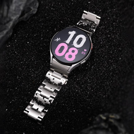 Push Button Mechanical Style Butterfly Clasp Metal Watch Band, For Samsung Galaxy Watch FE / 7 / 6 / 5 / 4 - DealBuddy