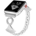 Shell-Inlaid Diamond  Metal Watch Band, For Apple Watch 46mm / 49mm / 45mm / 44mm, For Apple Watch 42mm / 41mm / 40mm / 38mm - DealBuddy
