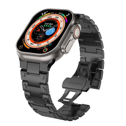 Mechanical-Style Butterfly Clasp Metal Watch Band, For Apple Watch 46mm / 49mm / 45mm / 44mm, For Apple Watch 42mm / 41mm / 40mm / 38mm - DealBuddy