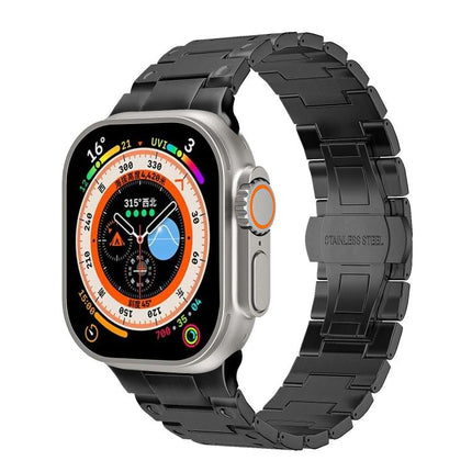 Mechanical-Style Butterfly Clasp Metal Watch Band, For Apple Watch 46mm / 49mm / 45mm / 44mm, For Apple Watch 42mm / 41mm / 40mm / 38mm - DealBuddy