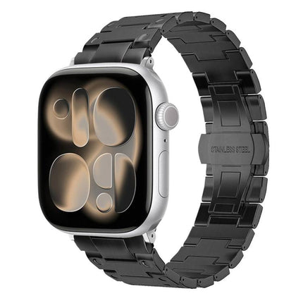 Mechanical-Style Butterfly Clasp Metal Watch Band, For Apple Watch 46mm / 49mm / 45mm / 44mm, For Apple Watch 42mm / 41mm / 40mm / 38mm - DealBuddy