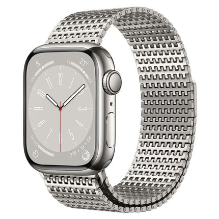 Pin-Chain Milanese Magnetic Watch Band, For Apple Watch 46mm / 49mm / 45mm / 44mm, For Apple Watch 42mm / 41mm / 40mm / 38mm - DealBuddy