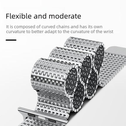 Pin-Chain Milanese Magnetic Watch Band, For Apple Watch 46mm / 49mm / 45mm / 44mm, For Apple Watch 42mm / 41mm / 40mm / 38mm - DealBuddy