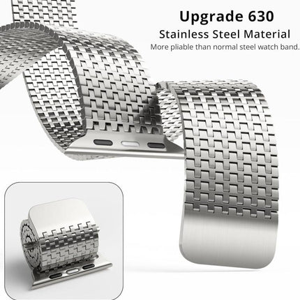 Pin-Chain Milanese Magnetic Watch Band, For Apple Watch 46mm / 49mm / 45mm / 44mm, For Apple Watch 42mm / 41mm / 40mm / 38mm - DealBuddy