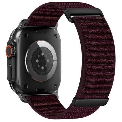 Two-section Mountain Pattern Hook And Loop Fastener Nylon Watch Band, For Apple Watch 46mm / 49mm / 45mm / 44mm, For Apple Watch 42mm / 41mm / 40mm / 38mm - DealBuddy