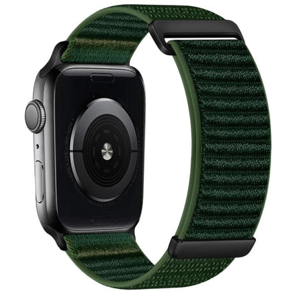 Two-section Mountain Pattern Hook And Loop Fastener Nylon Watch Band, For Apple Watch 46mm / 49mm / 45mm / 44mm, For Apple Watch 42mm / 41mm / 40mm / 38mm - DealBuddy