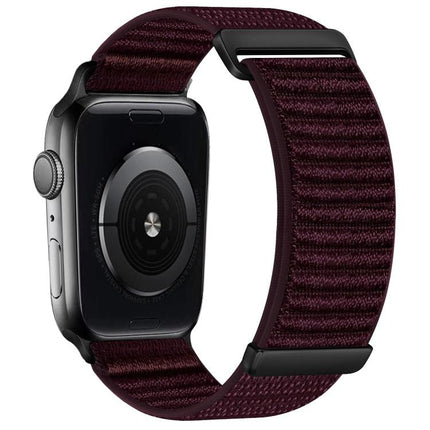 Two-section Mountain Pattern Hook And Loop Fastener Nylon Watch Band, For Apple Watch 46mm / 49mm / 45mm / 44mm, For Apple Watch 42mm / 41mm / 40mm / 38mm - DealBuddy