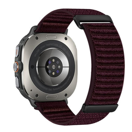 Two-section Mountain Pattern Hook And Loop Fastener Nylon Watch Band, For Samsung Galaxy Watch Ultra 47mm / Ultra 2025 - DealBuddy