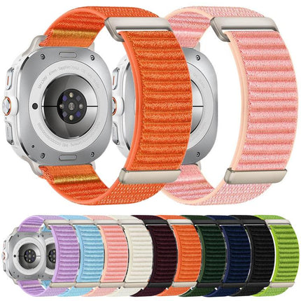 Two-section Mountain Pattern Hook And Loop Fastener Nylon Watch Band, For Samsung Galaxy Watch Ultra 47mm / Ultra 2025 - DealBuddy