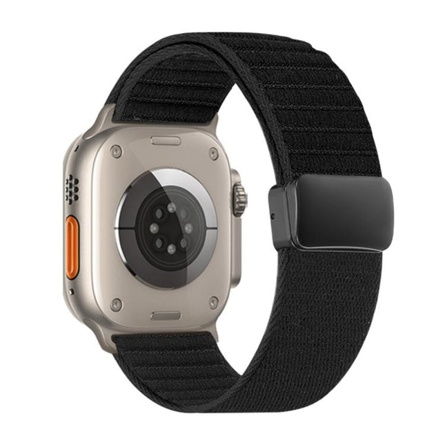 Magnetic Buckle Wave Pattern Nylon Watch Band, For Apple Watch 46mm / 49mm / 45mm / 44mm, For Apple Watch 42mm / 41mm / 40mm / 38mm - DealBuddy