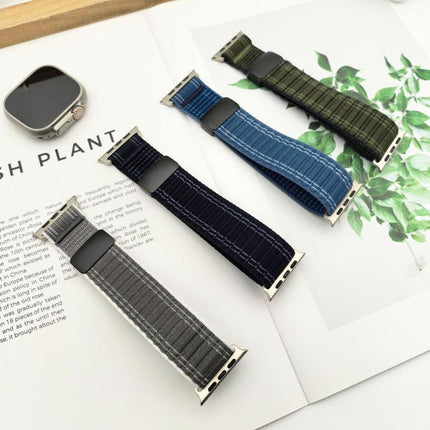 Magnetic Buckle Wave Pattern Nylon Watch Band, For Apple Watch 46mm / 49mm / 45mm / 44mm, For Apple Watch 42mm / 41mm / 40mm / 38mm - DealBuddy