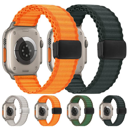 Off Road Magnetic Buckle Braided Nylon Loop Watch Band, For Apple Watch 46mm / 49mm / 45mm / 44mm, For Apple Watch 42mm / 41mm / 40mm / 38mm - DealBuddy